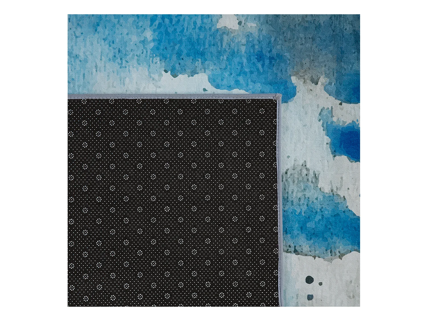 Vloerkleed polyester blauw/grijs 160 x 230 cm BOZAT