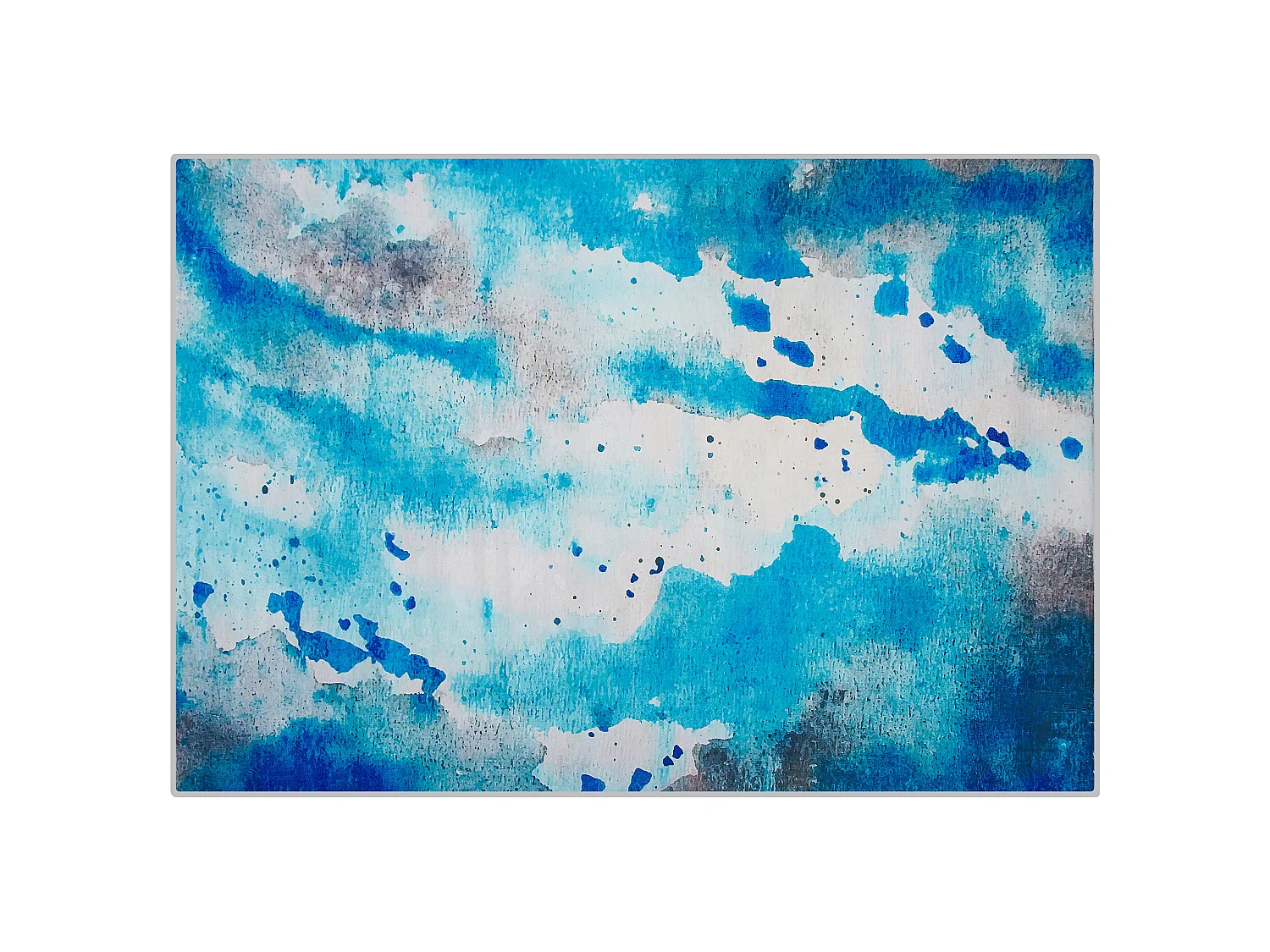 Tapis avec tache bleu et grise 160 x 230 cm BOZAT