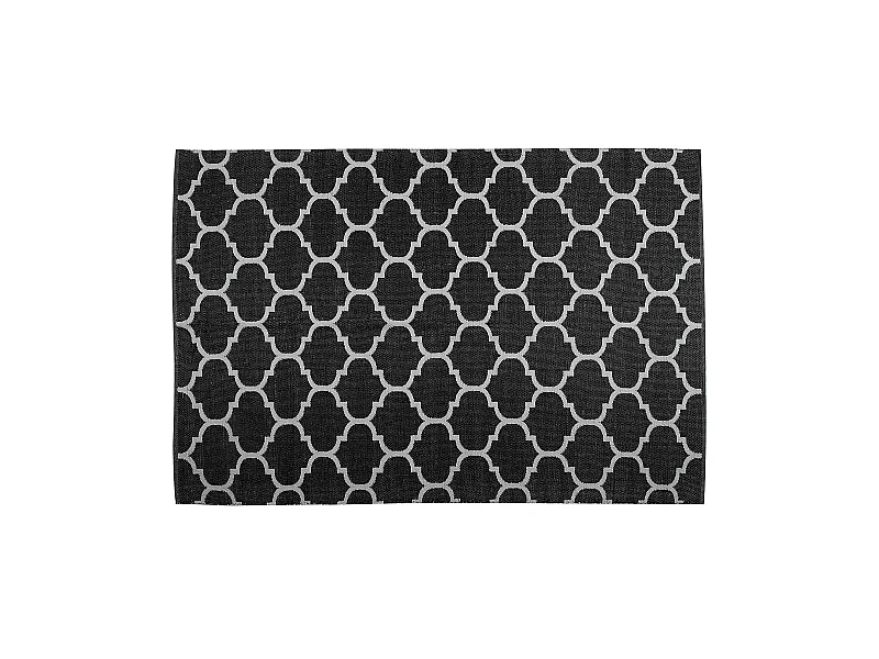 Outdoorteppich ALADANA 140 x 200 cm Schwarz / Weiss Zweiseitig