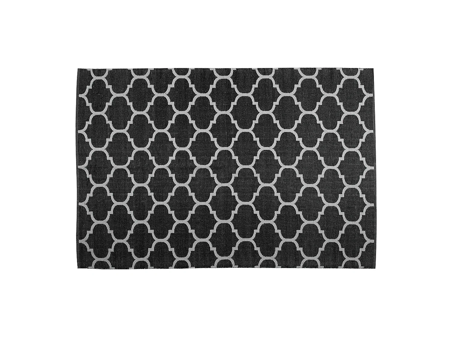 Tapis d'extérieur ALADANA Noir/blanc 140 x 200 cm Réversible