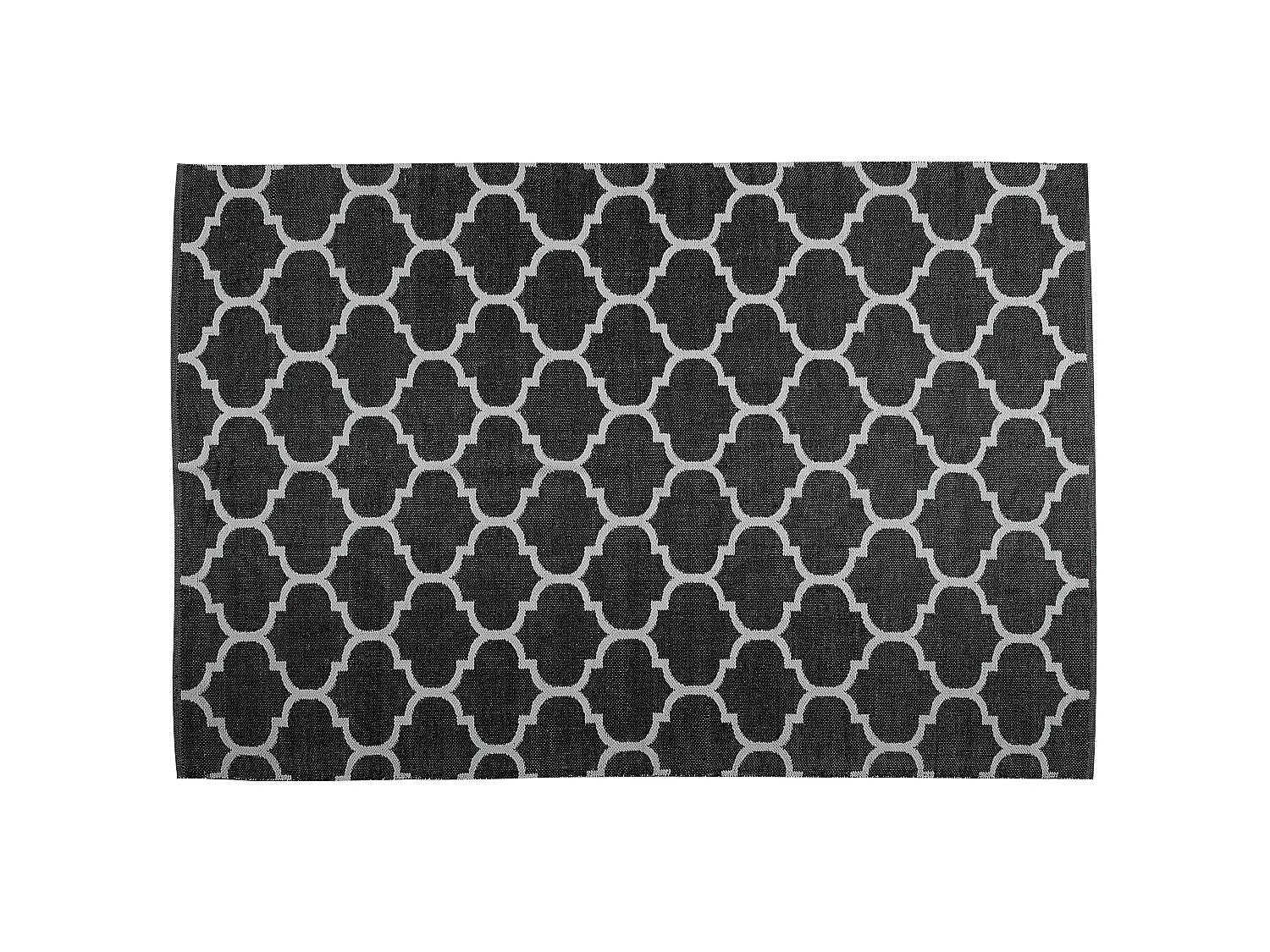 Alfombra de exterior ALADANA 140 x 200 cm Negro/Blanco Reversible