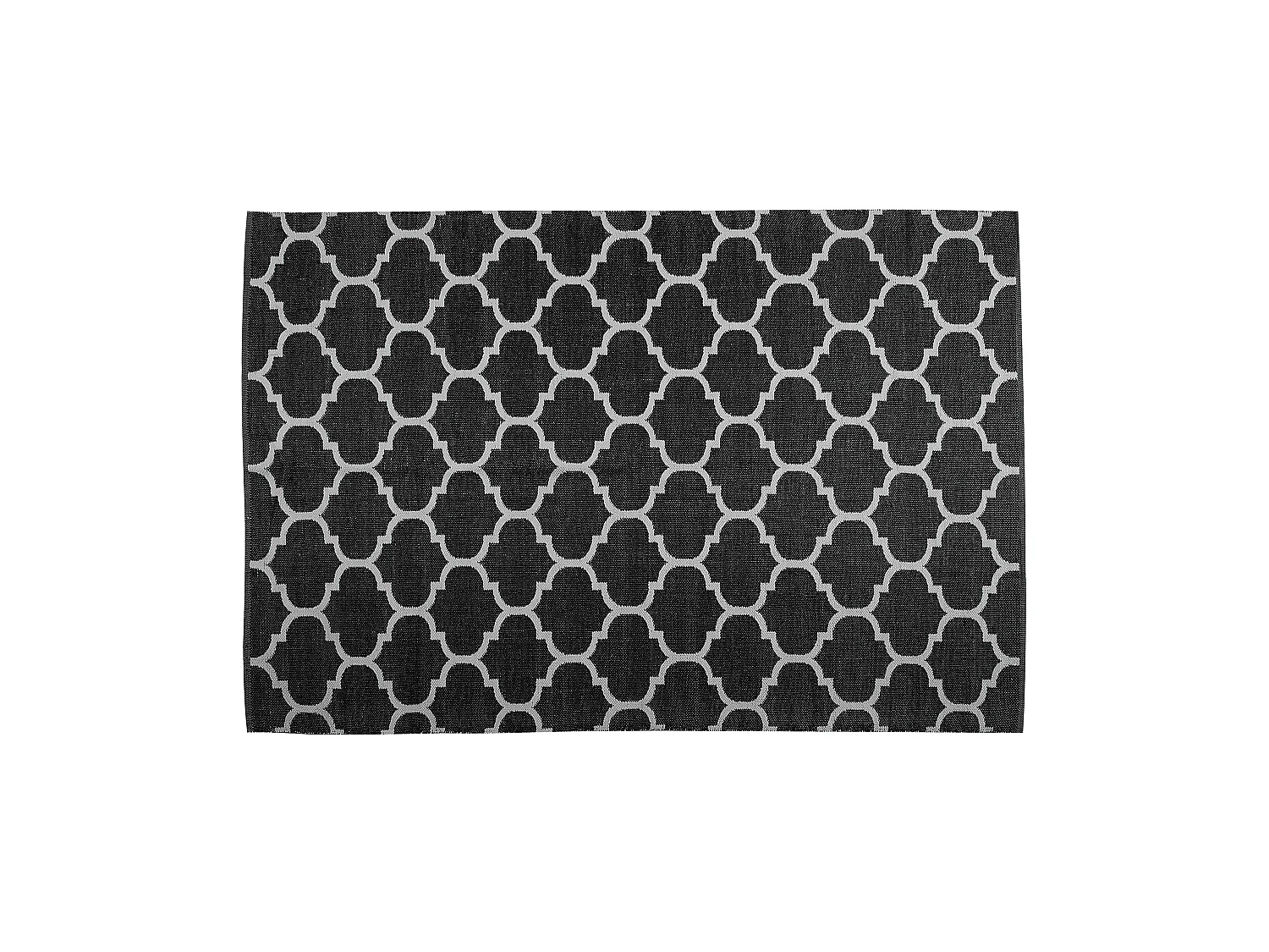 Tapis d'extérieur ALADANA Noir/blanc 140 x 200 cm Réversible