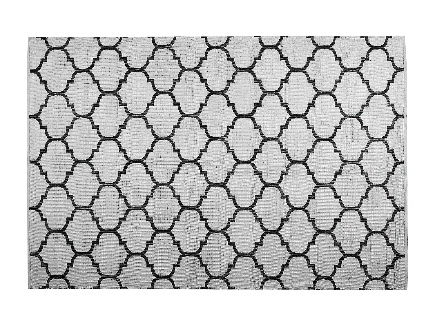 Tapis d'extérieur ALADANA Noir/blanc 140 x 200 cm Réversible