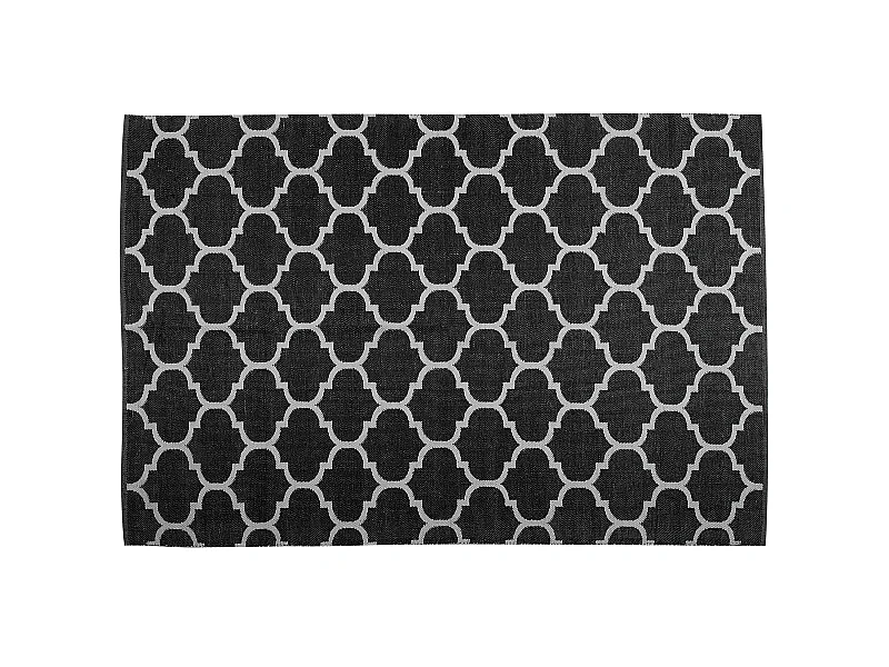 Tapis d'extérieur ALADANA Noir/blanc 140 x 200 cm Réversible