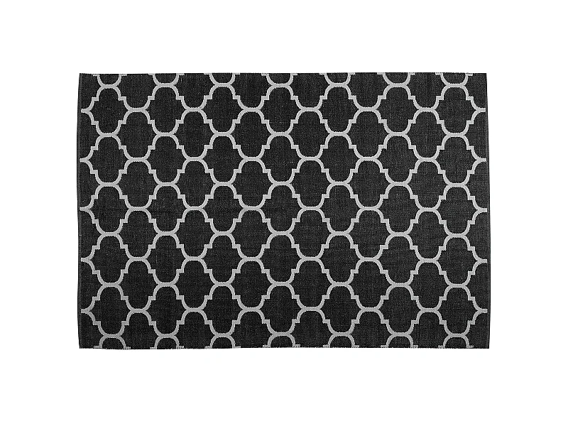 Tapis d\'extérieur ALADANA Noir/blanc 140 x 200 cm Réversible