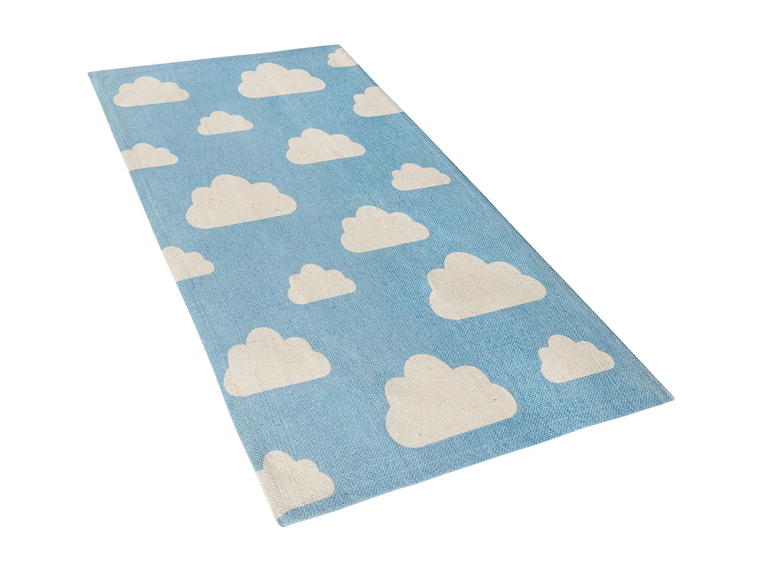Verspielter Kinderteppich blau Wolkenmotiv 60 x 90 cm Gwalijar