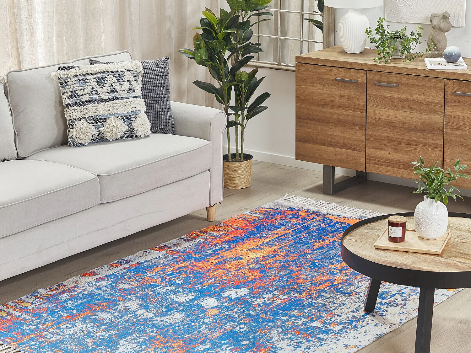 Vloerkleed polyester meerkleurig 150 x 230 cm ACARLAR