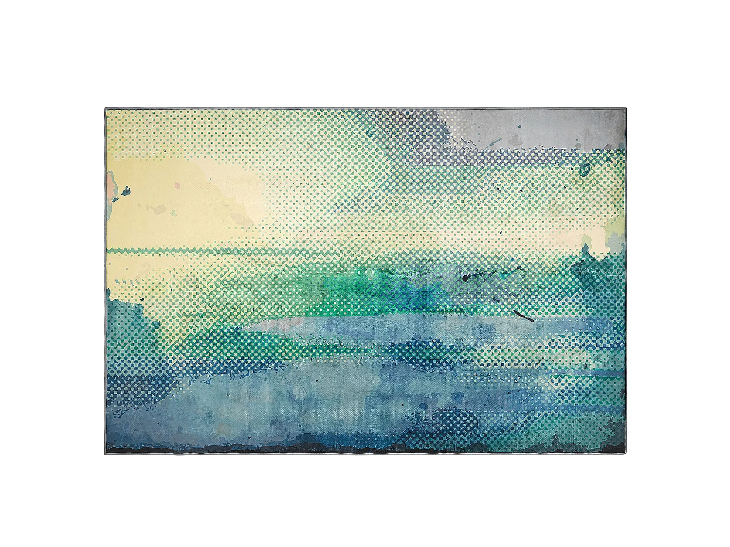 Vloerkleed polyester blauw/groen 140 x 200 cm SUSUZ