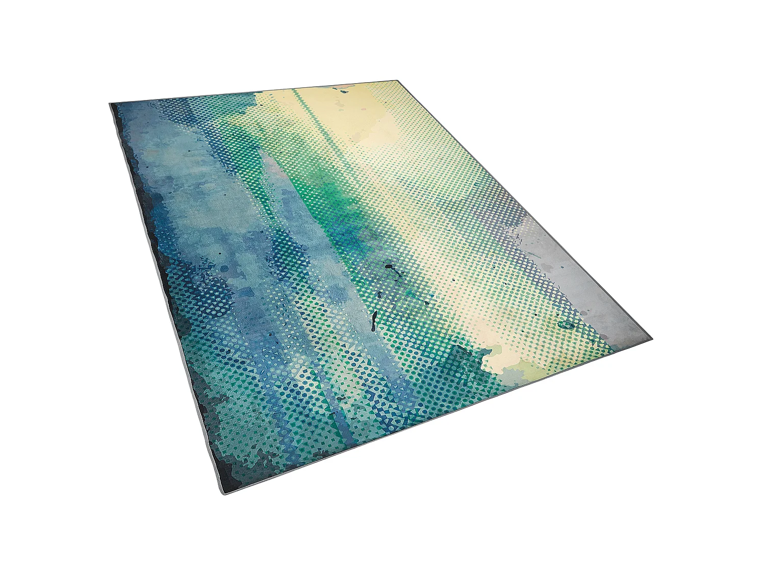 Vloerkleed polyester blauw/groen 140 x 200 cm SUSUZ