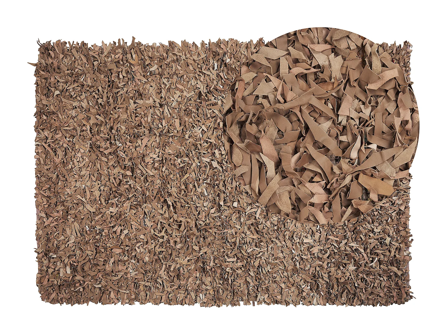 Vloerkleed MUT 140 x 200 cm Leer Zandbeige