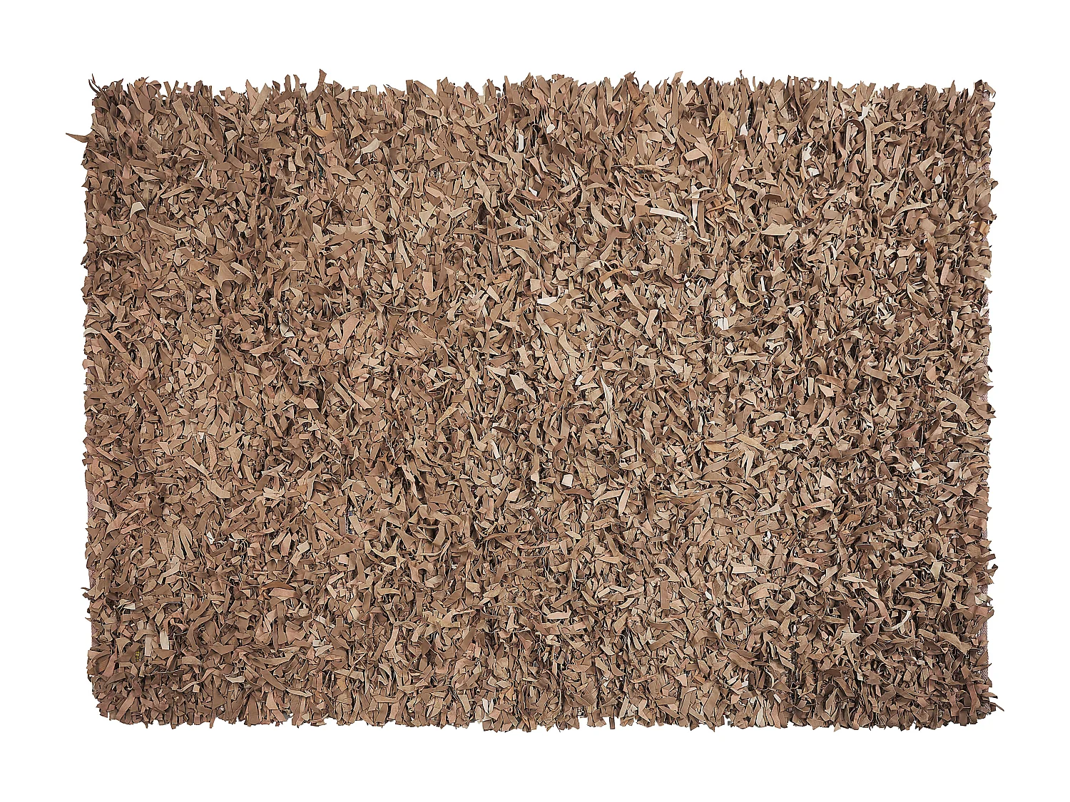Vloerkleed MUT 140 x 200 cm Leer Zandbeige