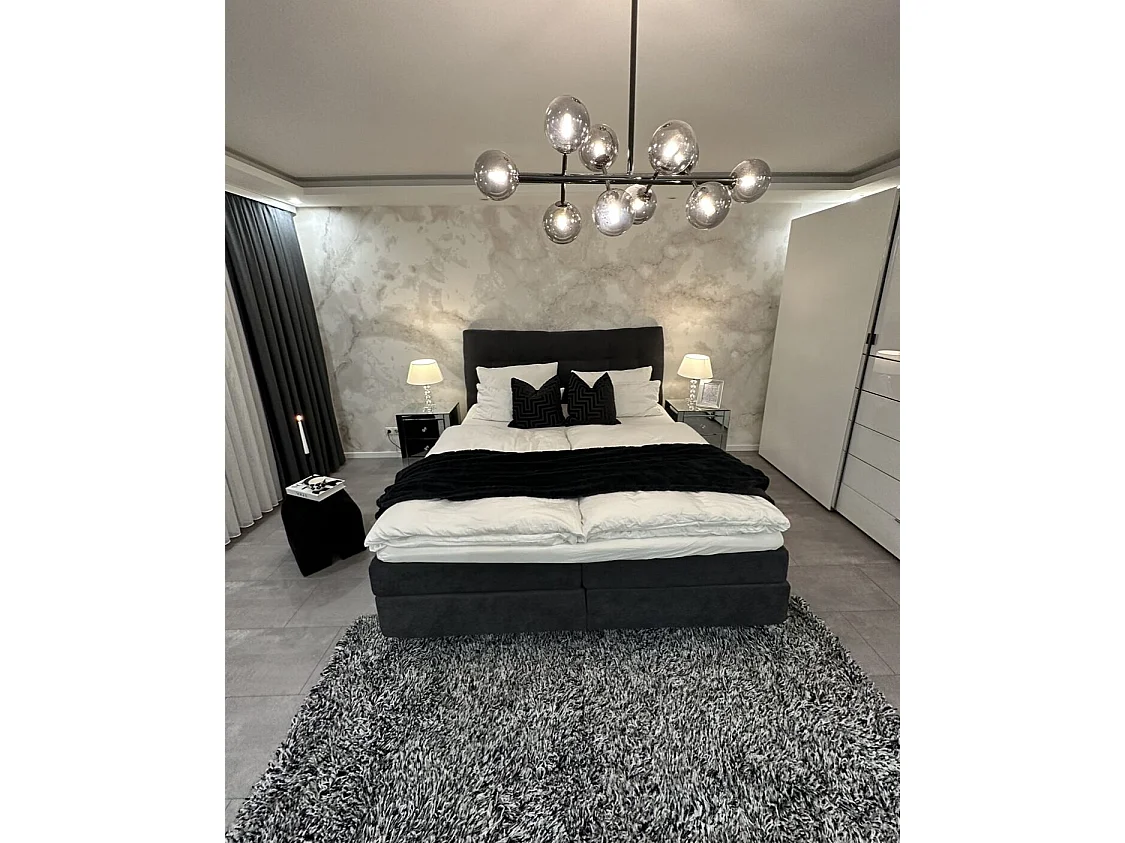 Shaggy Rug CIDE Black/ White 200 x 300 cm