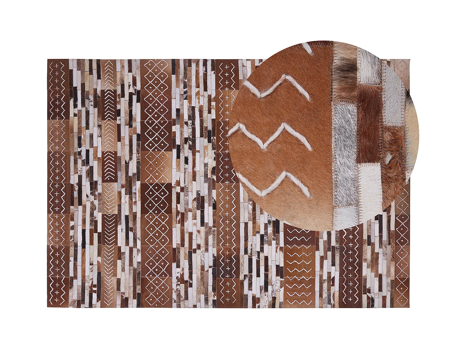 Tapis HEREKLI Marron 140 x 200 cm Cuir