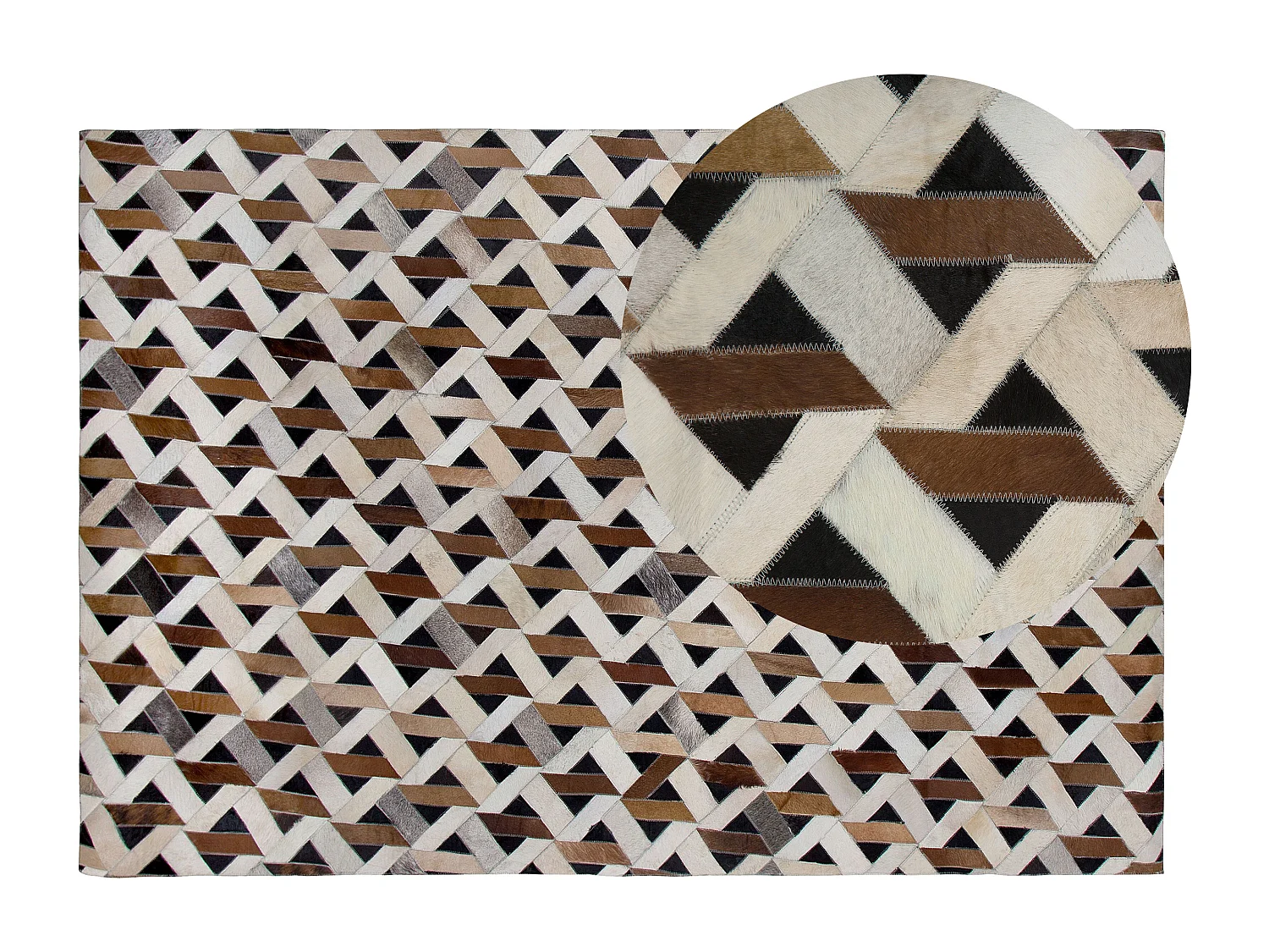 Tapis TUGLU Marron 140 x 200 cm Cuir