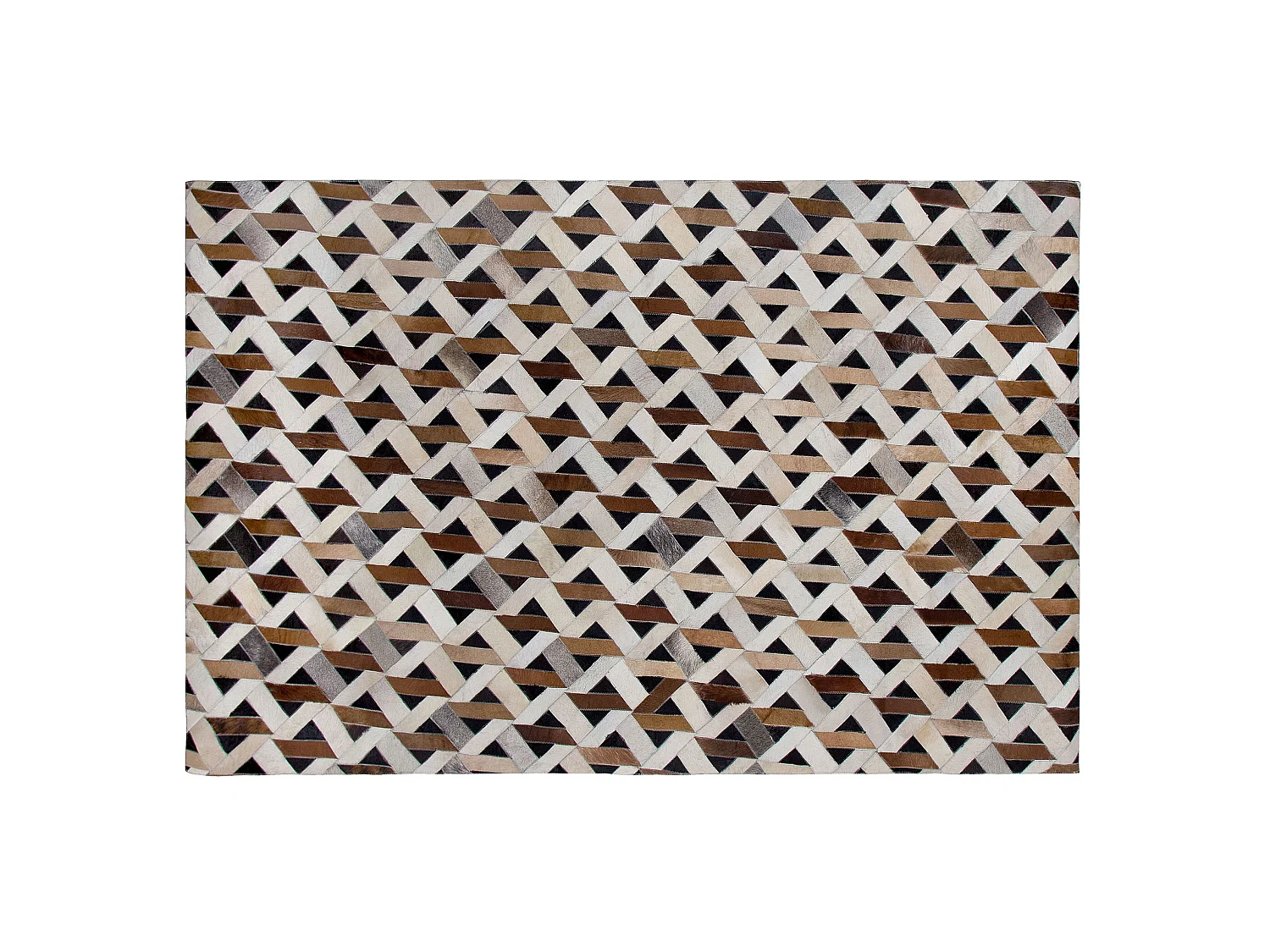 Teppich TUGLU 140 x 200 cm Echtleder Braun