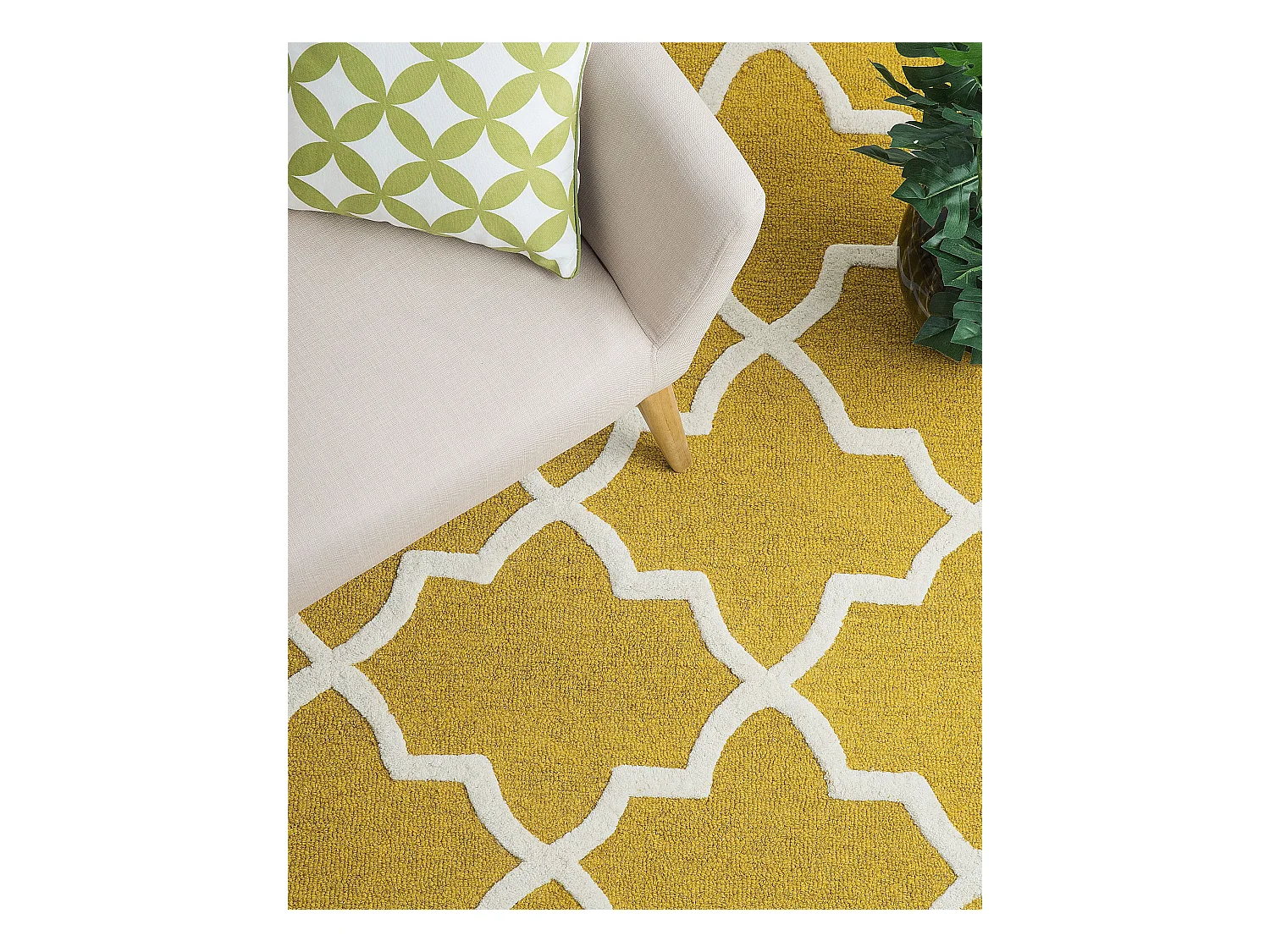 Tapis SILVAN Jaune 80 x 150 cm Laine