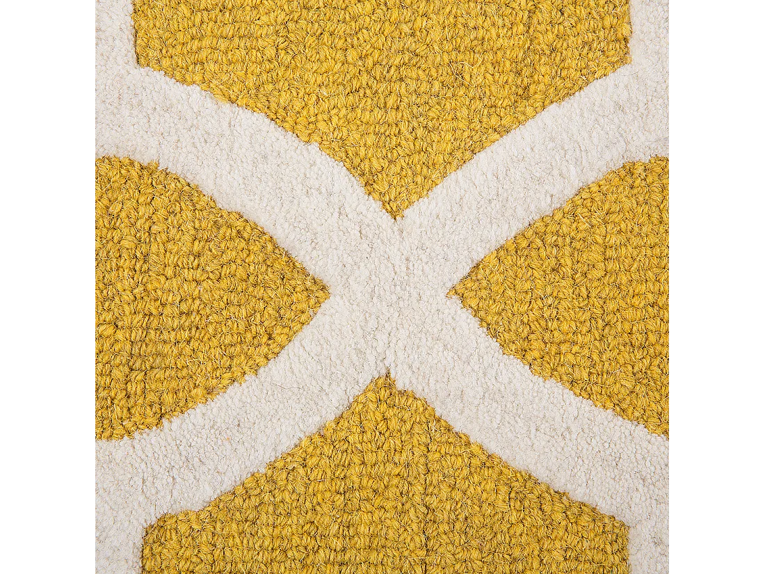 Tappeto rettangolare in cotone giallo 80x150 cm SILVAN