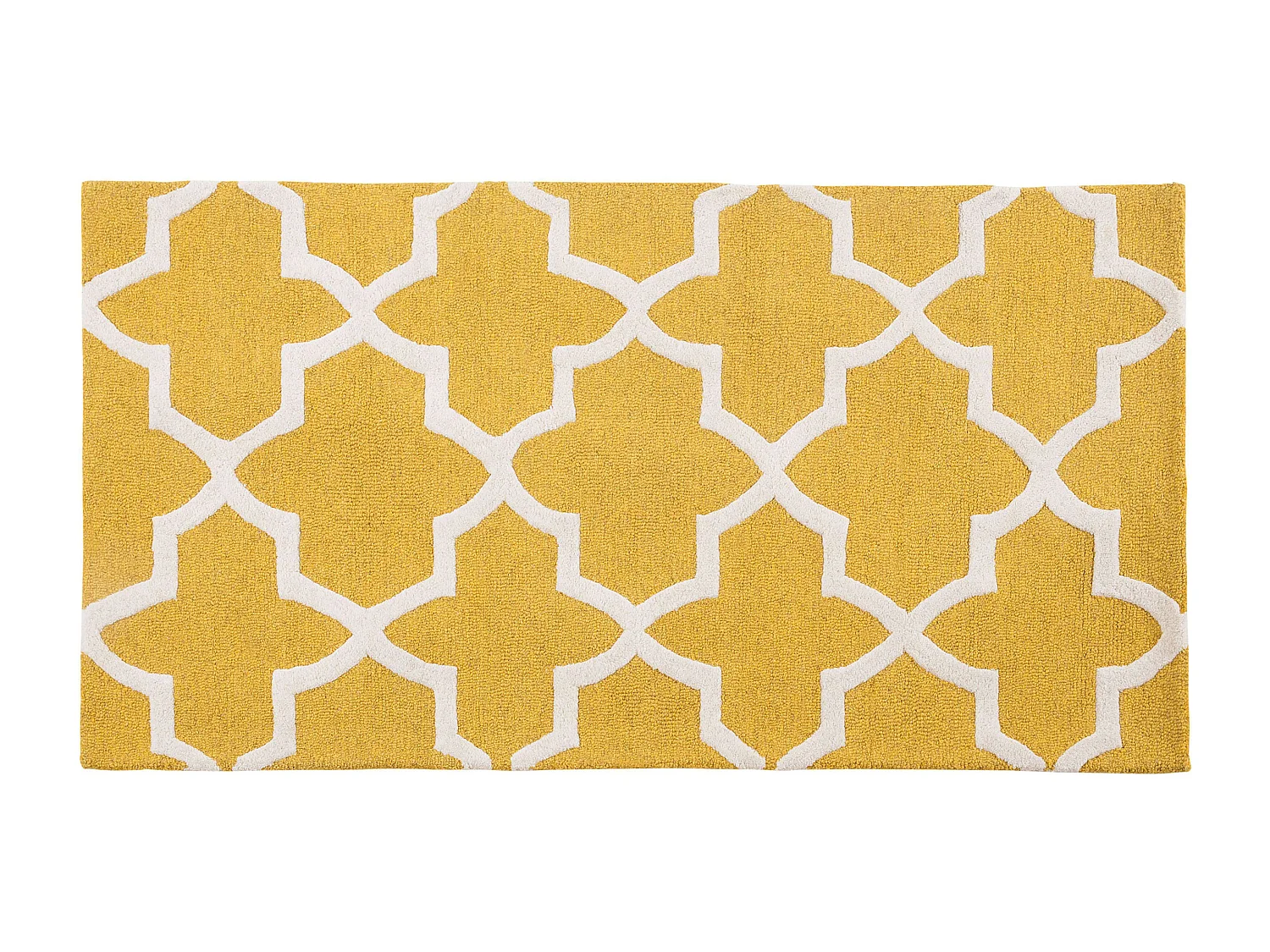 Tapis jaune en laine et coton 80 x 150 cm SILVAN