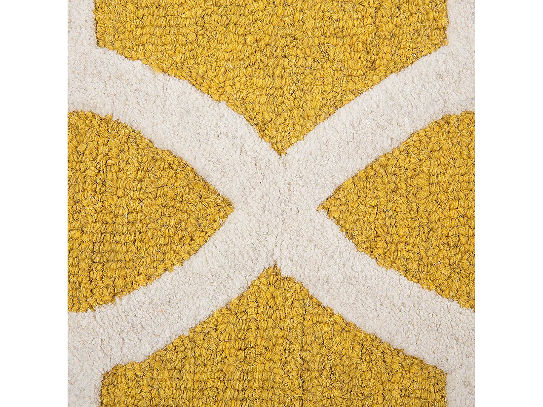 Tapis jaune en laine et coton 80 x 150 cm SILVAN