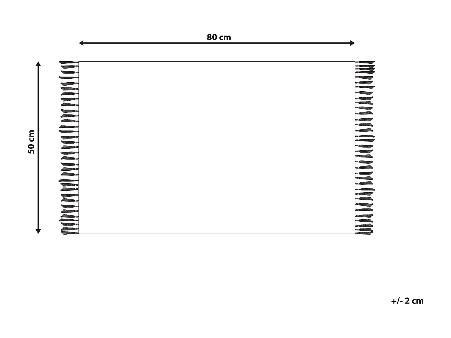 Vloerkleed ZERDALI 50 x 80 cm Jute Beige