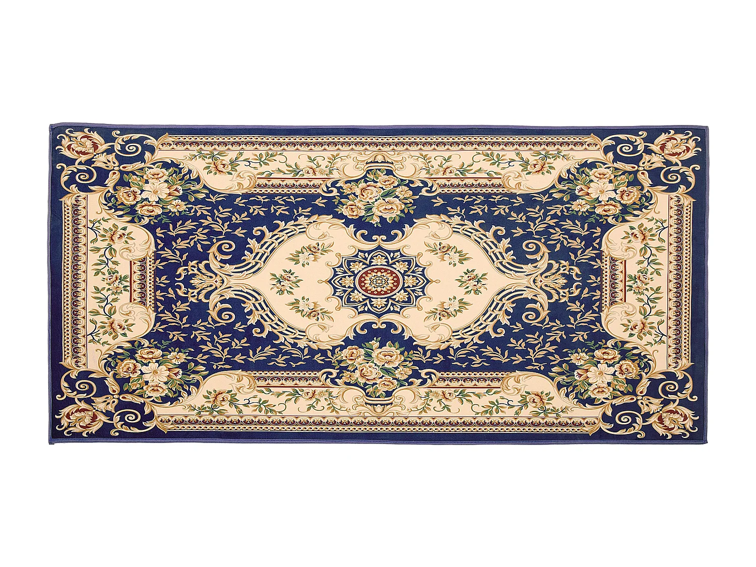 Tapis baroque bleu marine 80 x 150 cm GAZIANTEP