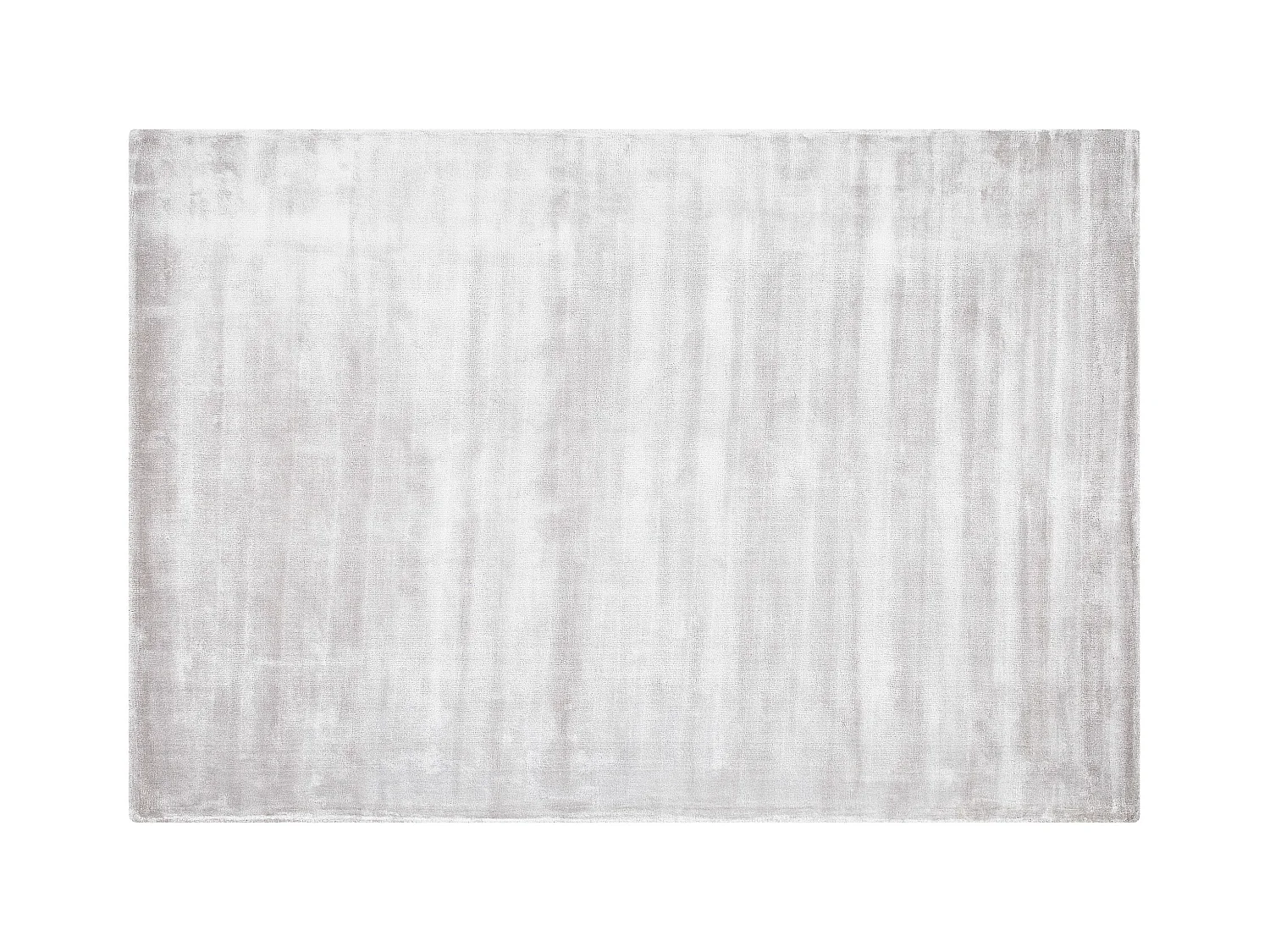 Teppich Viskose hellgrau 140 x 200 cm Kurzflor GESI II