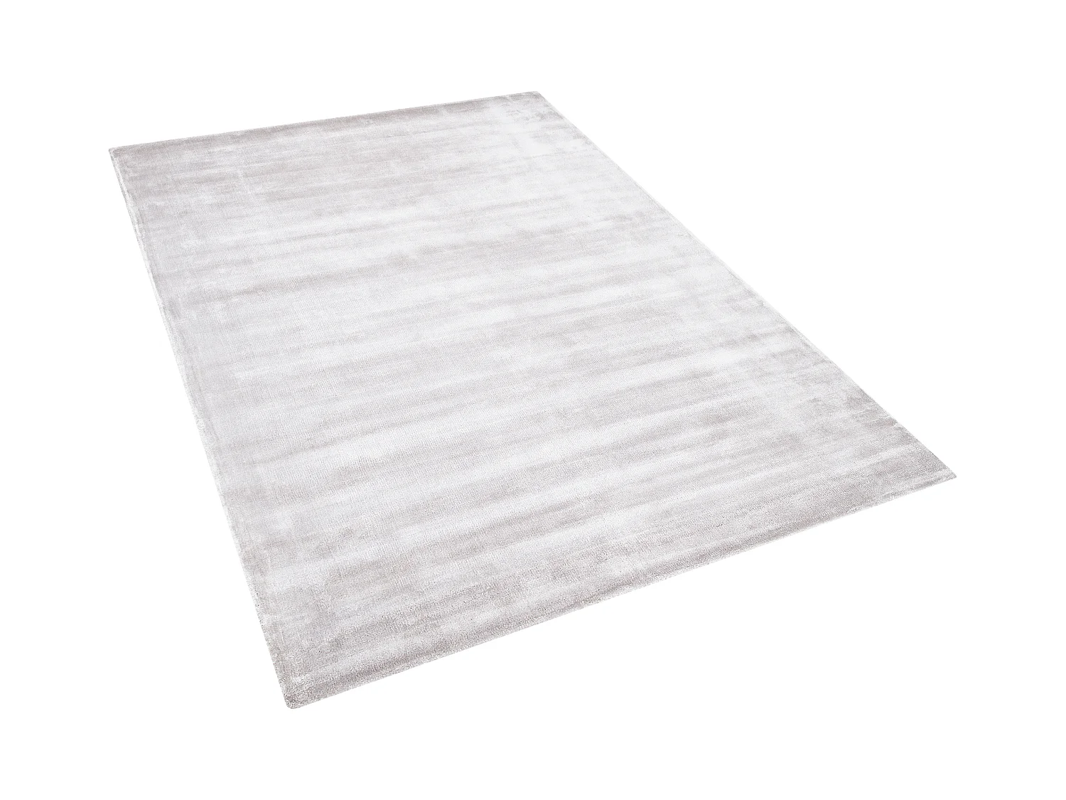 Teppich Viskose hellgrau 140 x 200 cm Kurzflor GESI II