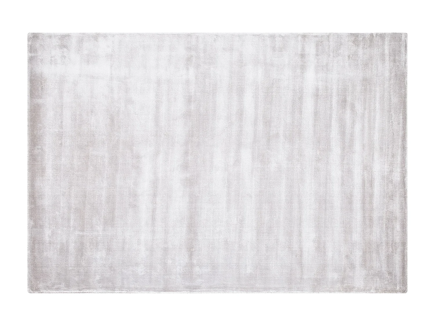 Teppich Viskose hellgrau 140 x 200 cm Kurzflor GESI II