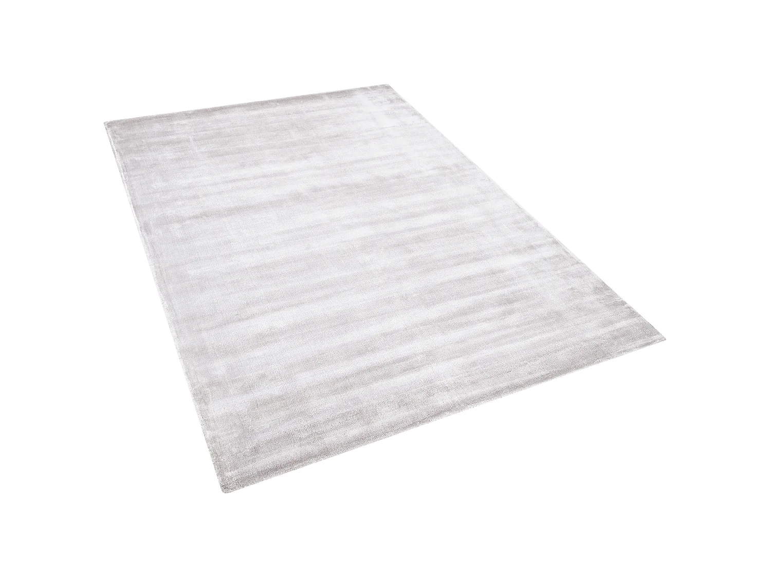 Teppich Viskose hellgrau 140 x 200 cm Kurzflor GESI II