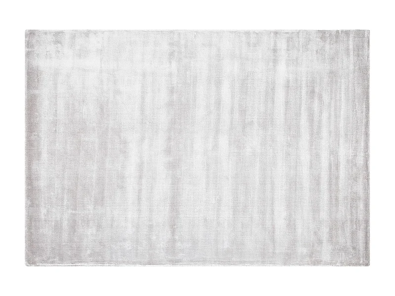 Teppich Viskose hellgrau 140 x 200 cm Kurzflor GESI II