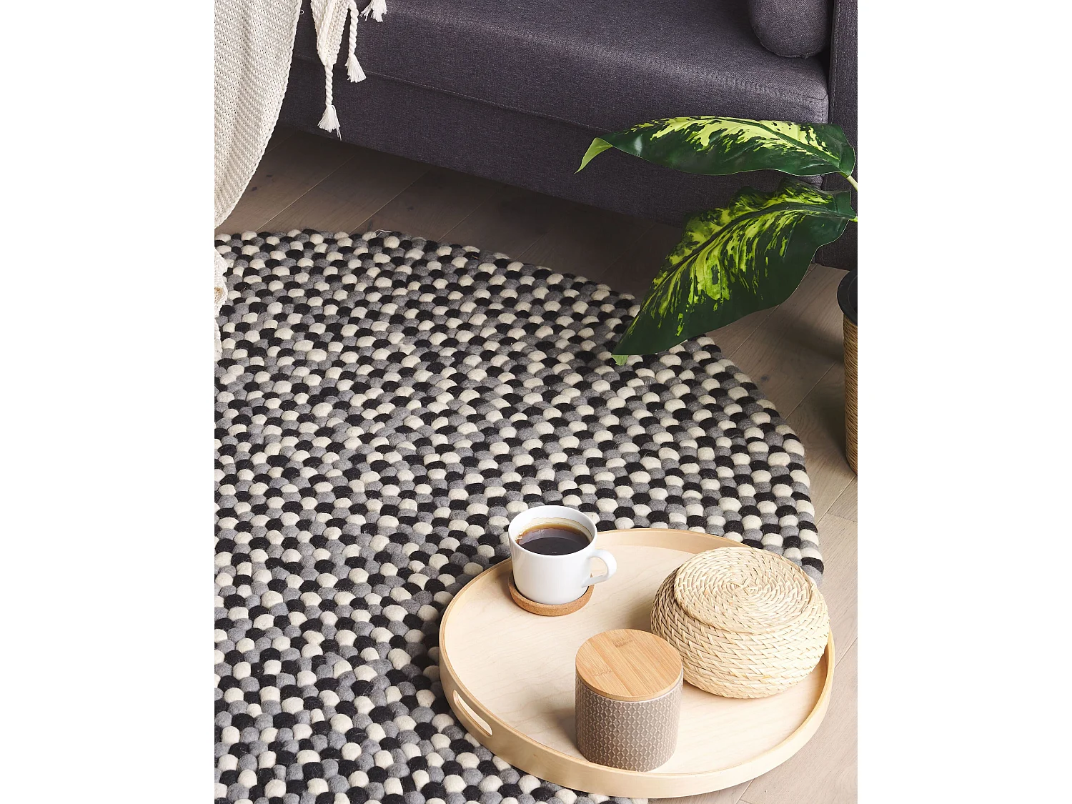 Tapis PENEK Multicolore ø 140 cm Laine