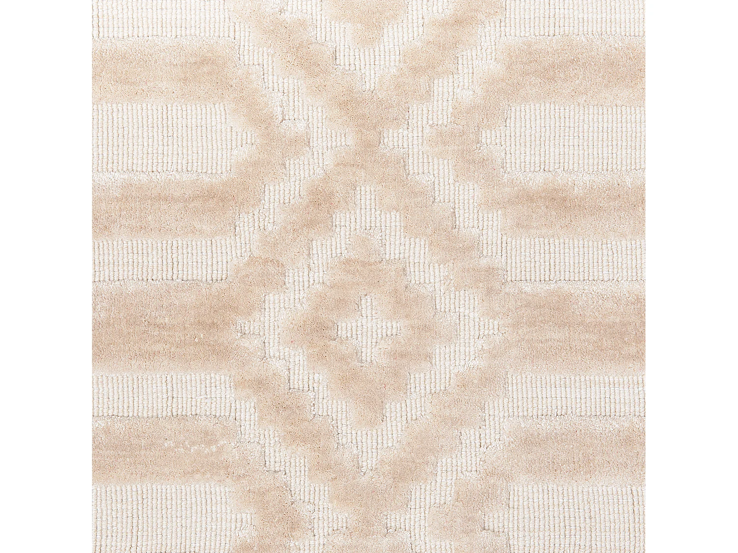 Teppich in Beige aus Viskose Rechteckig 140 x 200 cm zeitloses Muster Adatepe