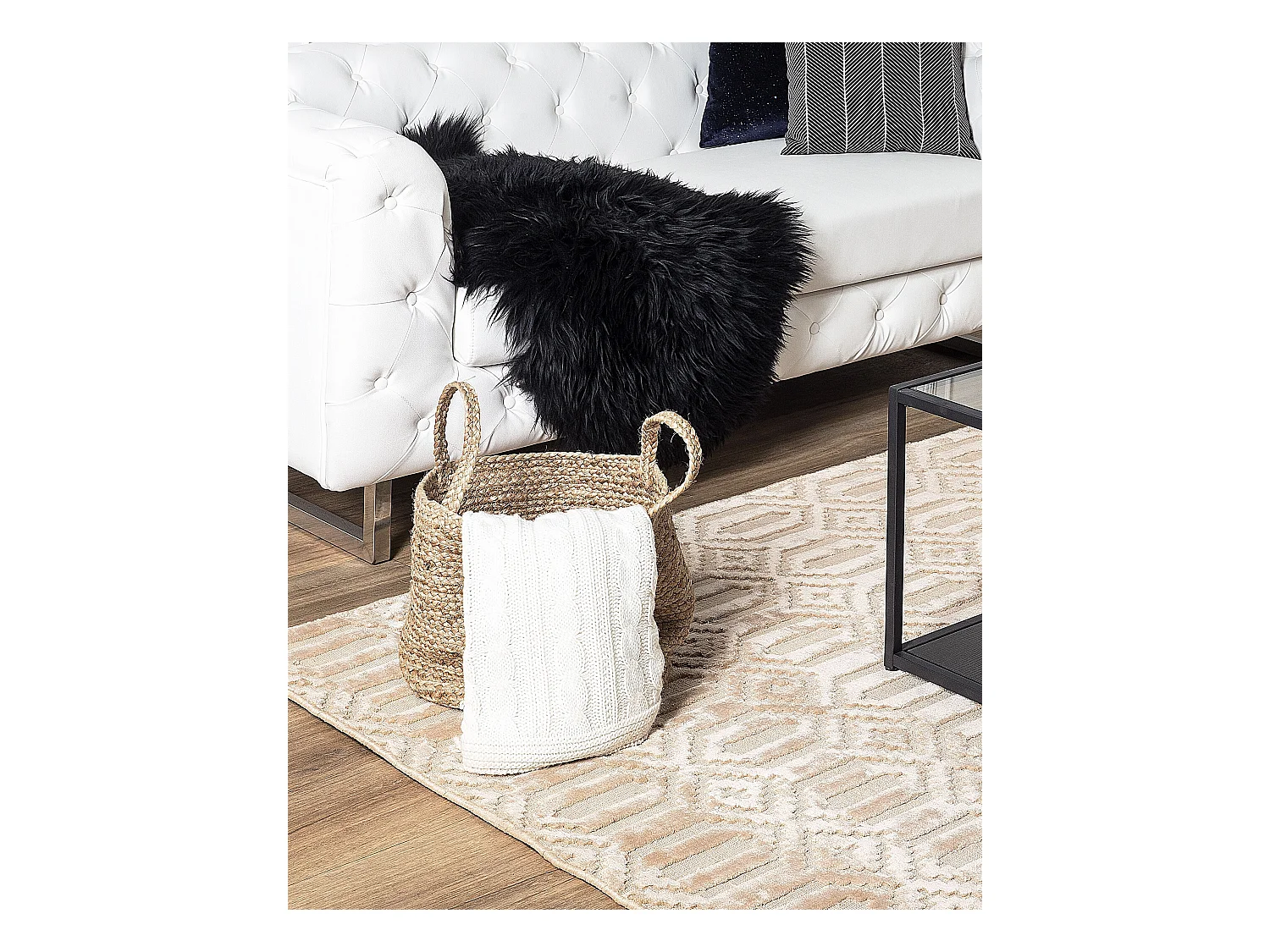 Vloerkleed viscose beige 140 x 200 cm ADATEPE