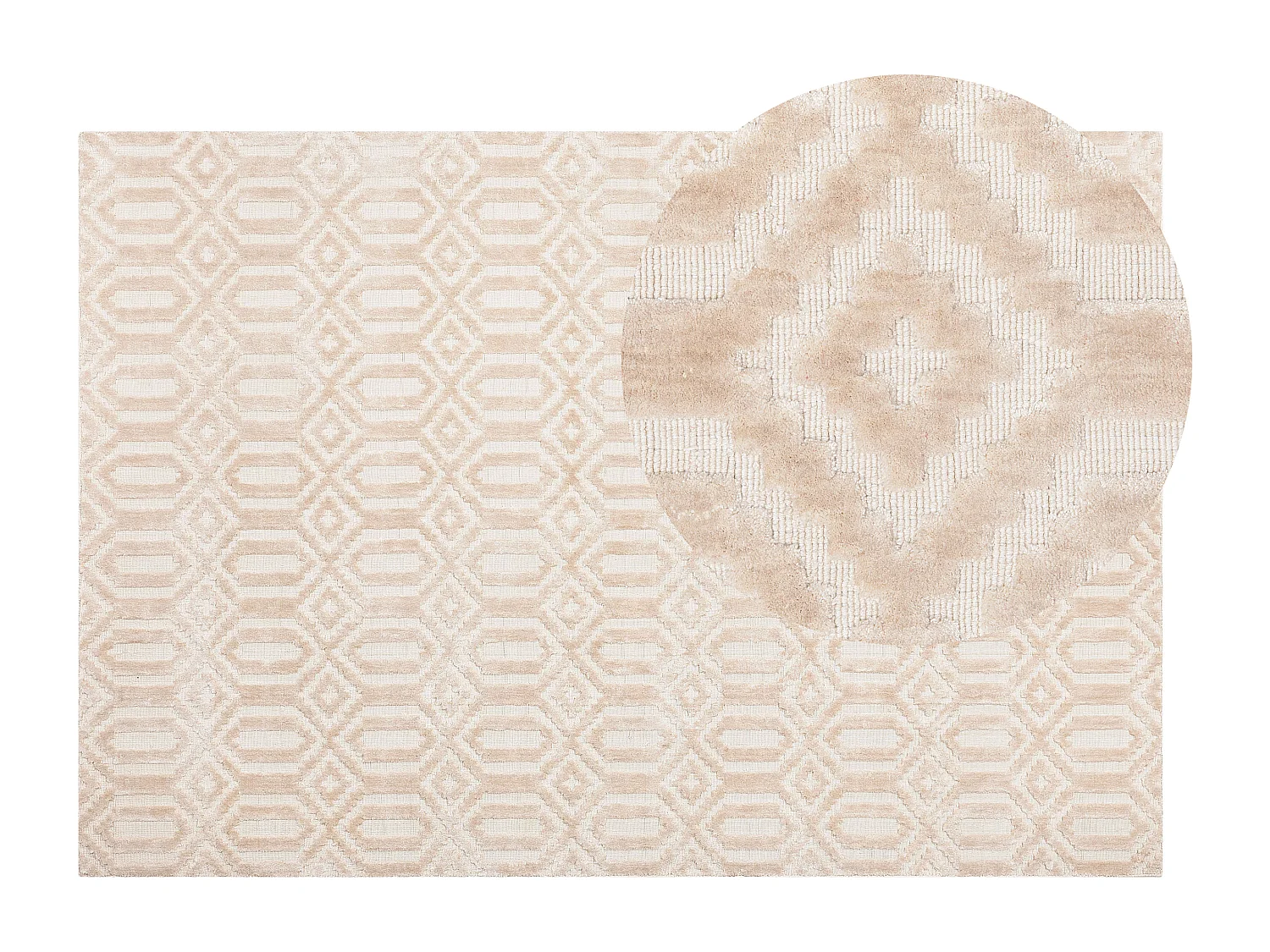 Tappeto beige 140 x 200 cm a pelo corto ADATEPE