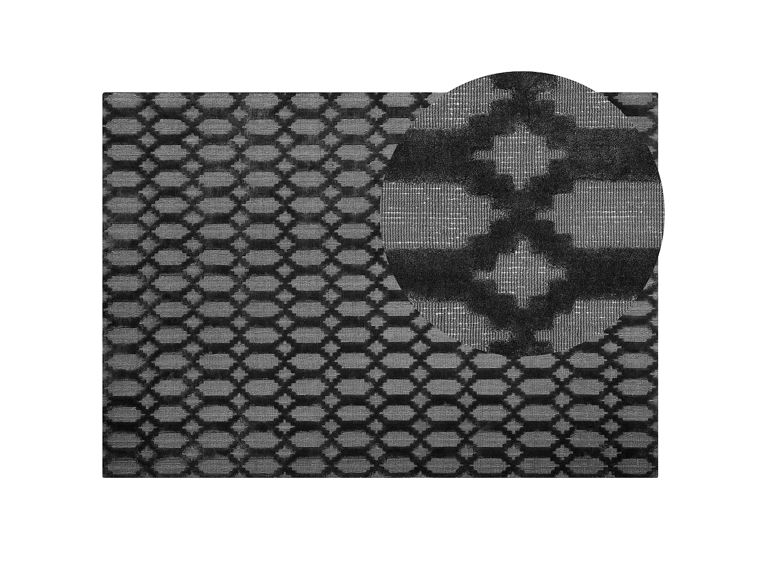 Tapis en viscose gris foncé 160 x 230 cm CIZRE