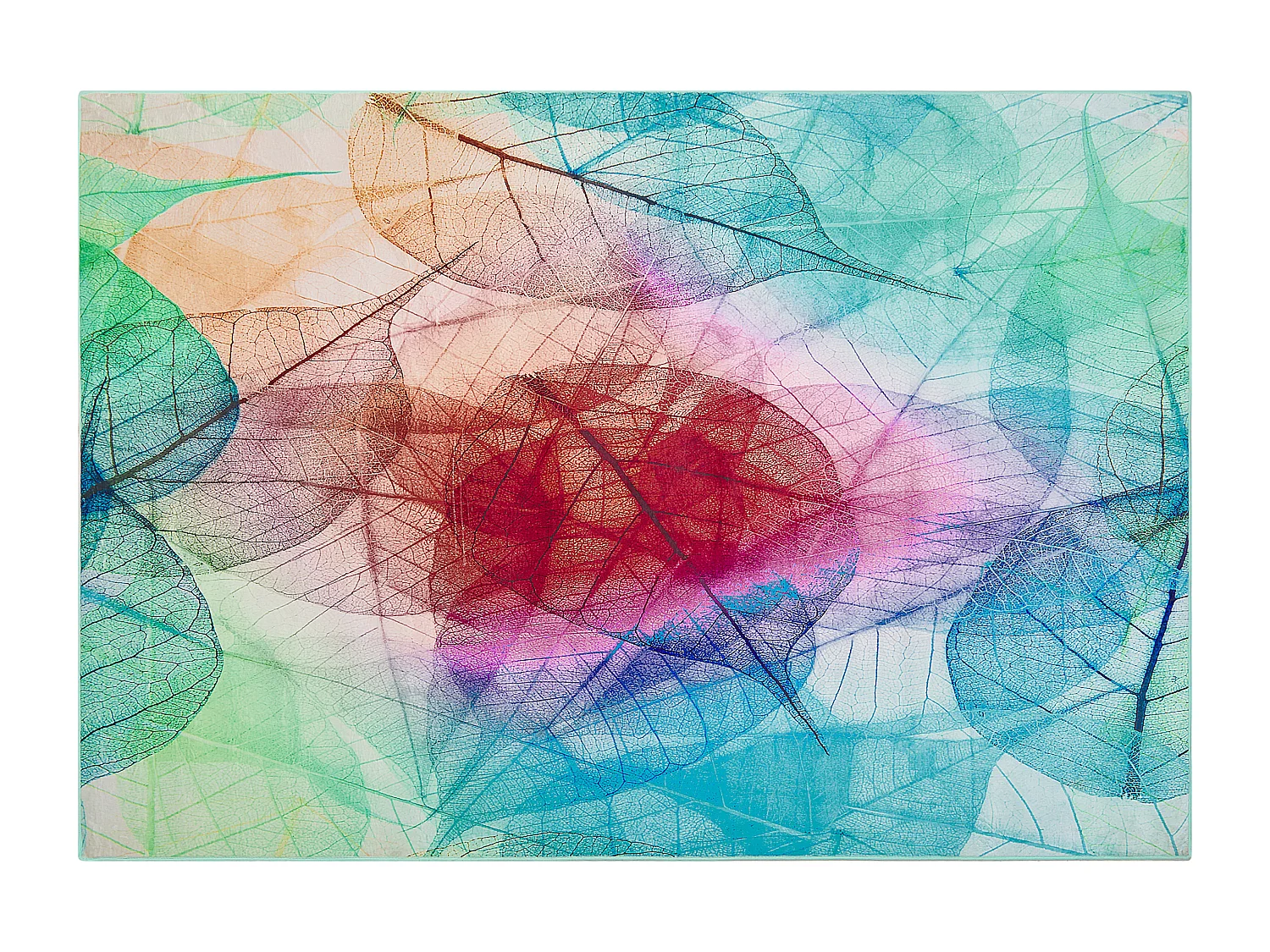 Teppich Rechteckig bunt Modern Pflanzen Muster 160 x 230 cm Antakya