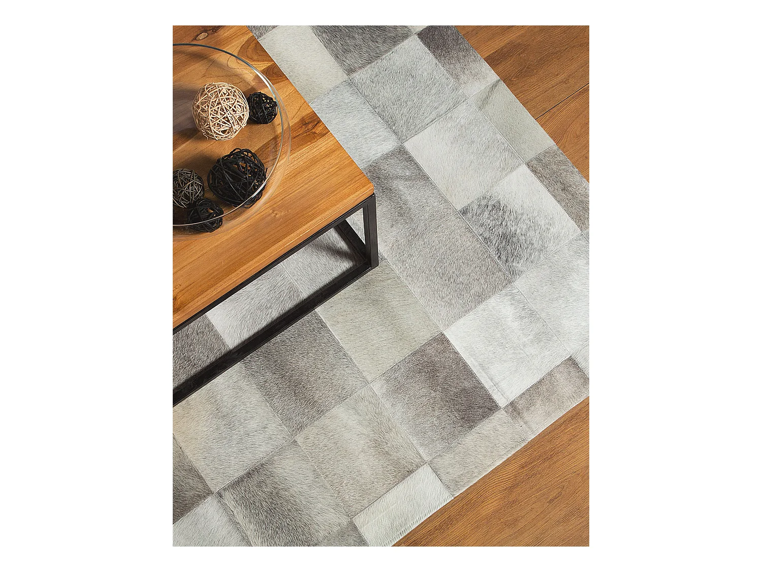 Tapis ALACAM Gris 160 x 230 cm Cuir