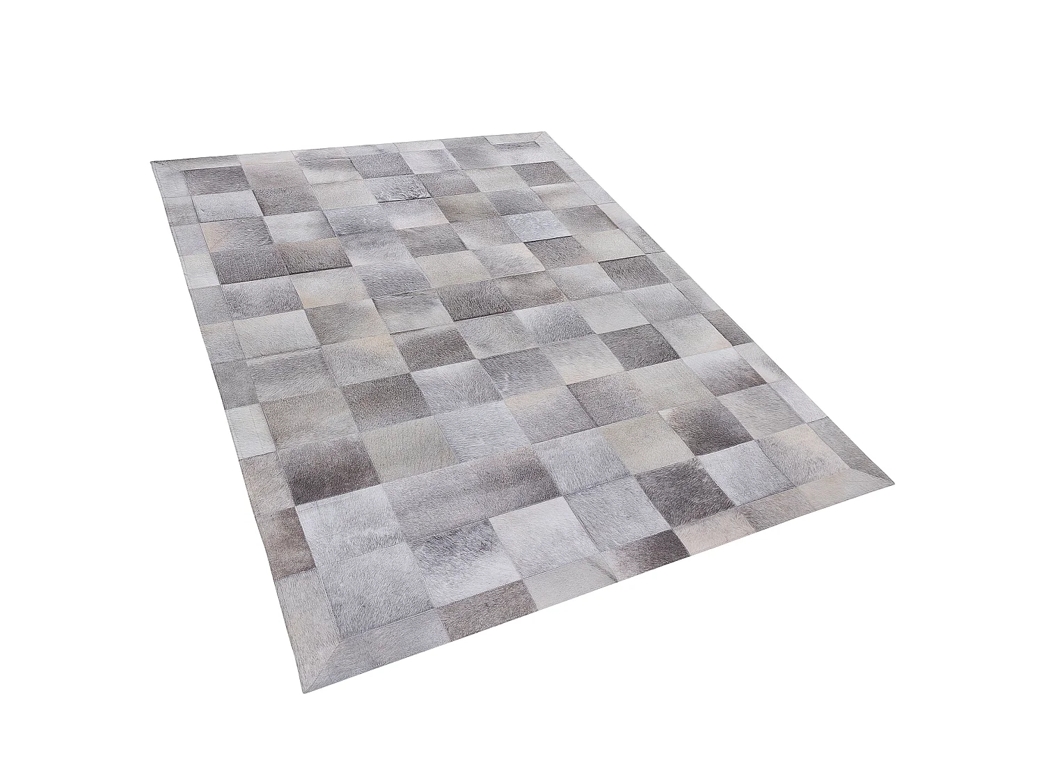 Teppich ALACAM 160 x 230 cm Echtleder Grau