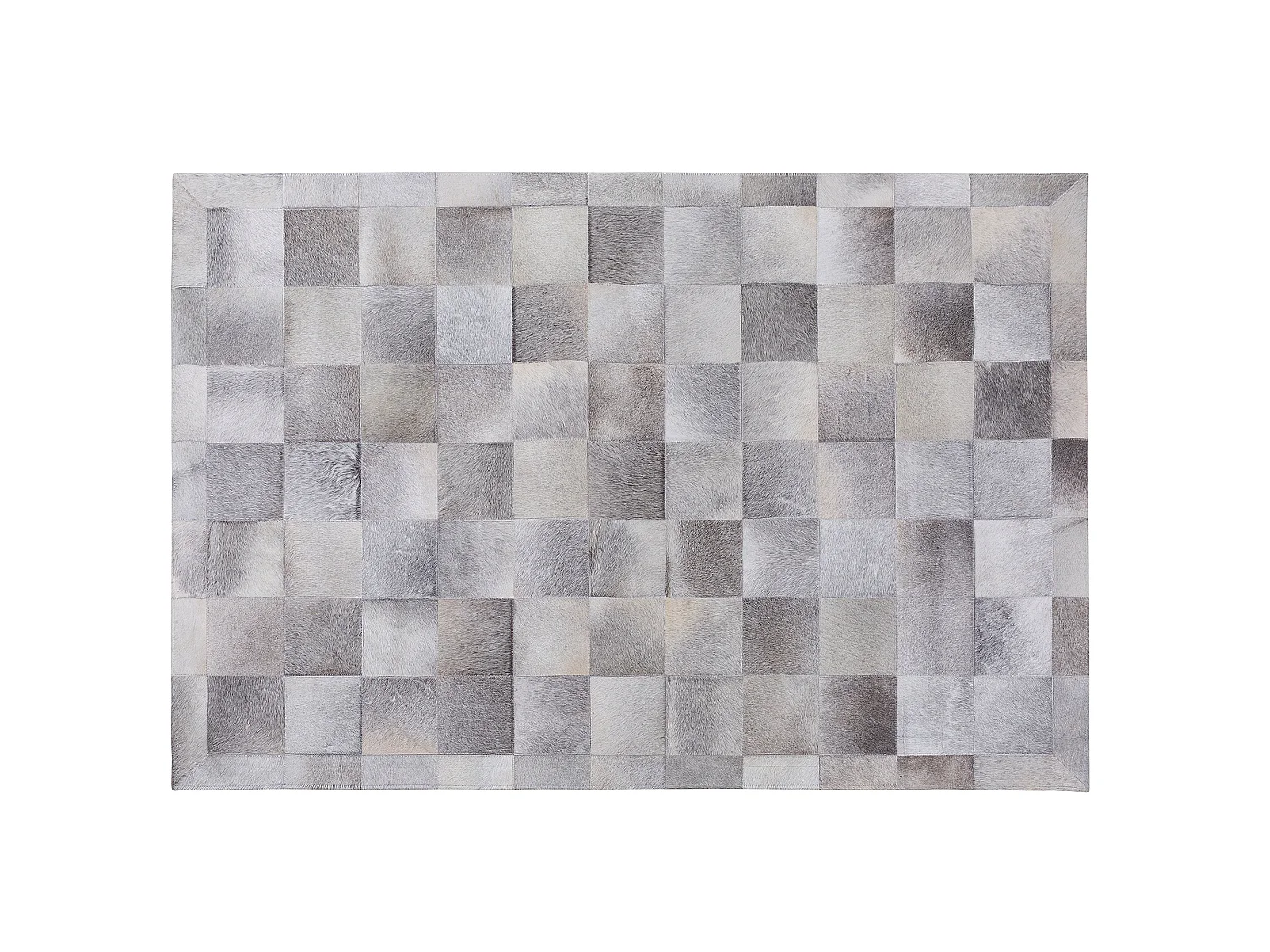 Teppich ALACAM 160 x 230 cm Echtleder Grau