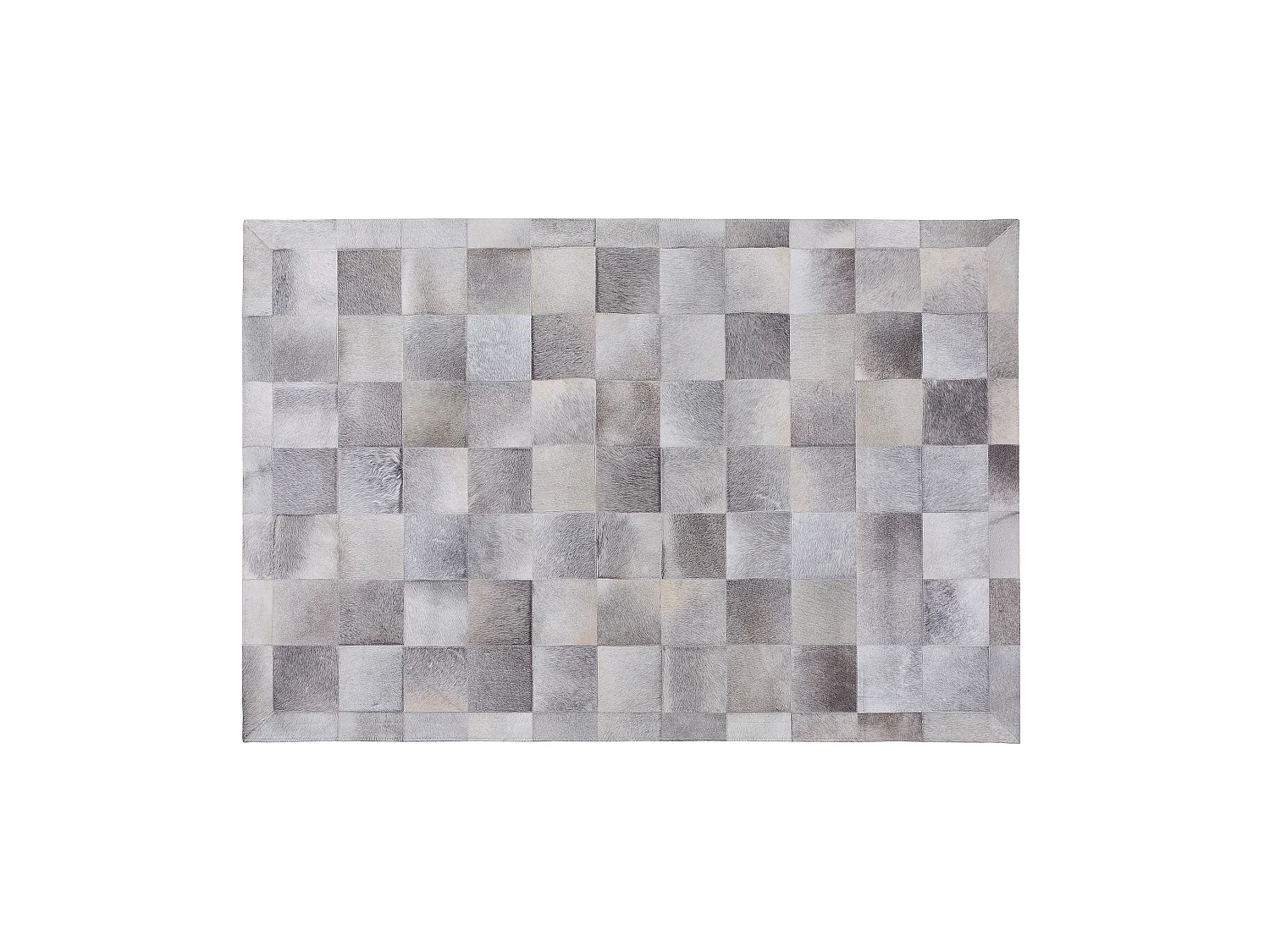 Vloerkleed ALACAM 160 x 230 cm Leer Grijs