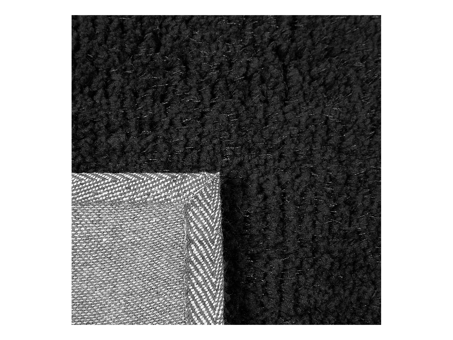 Vloerkleed polyester zwart 80 x 150 cm DEMRE