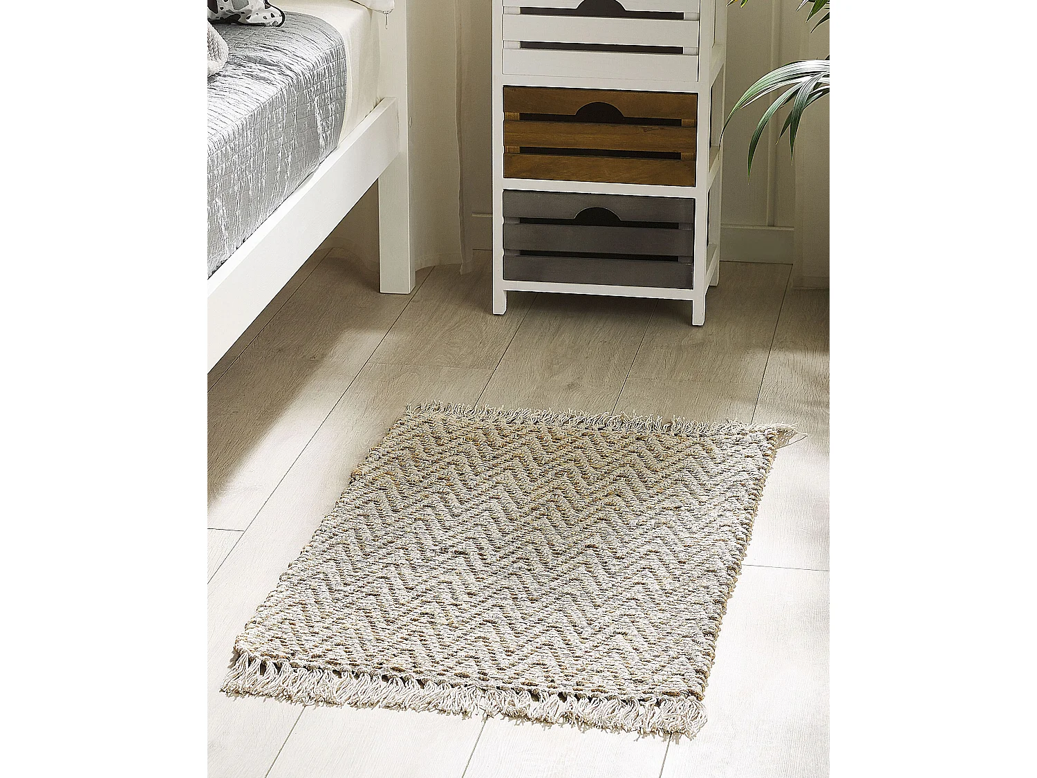 Dywan z juty 50 x 80 cm beżowy AFRIN