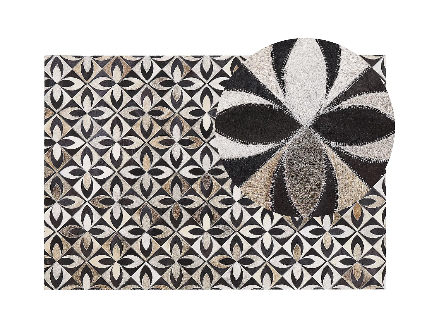Tapis ISHAN Multicolore 140 x 200 cm Cuir