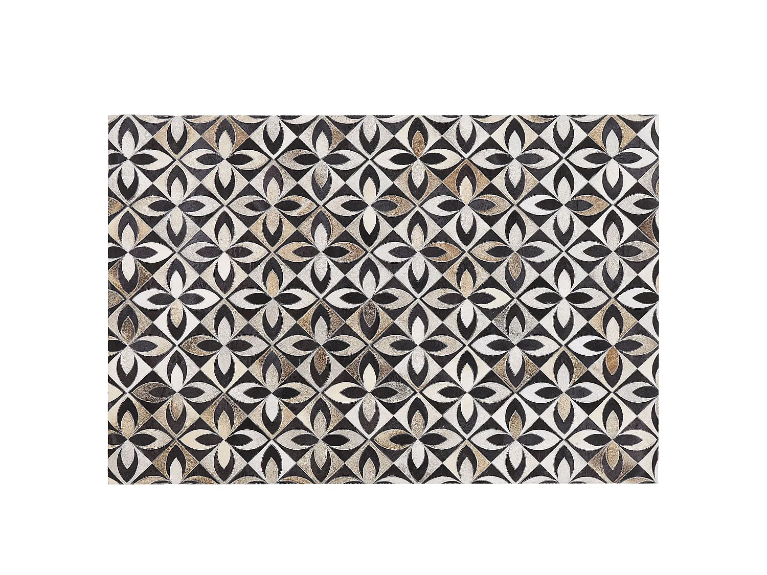 Tapis ISHAN 140 x 200 cm Cuir Multicolore