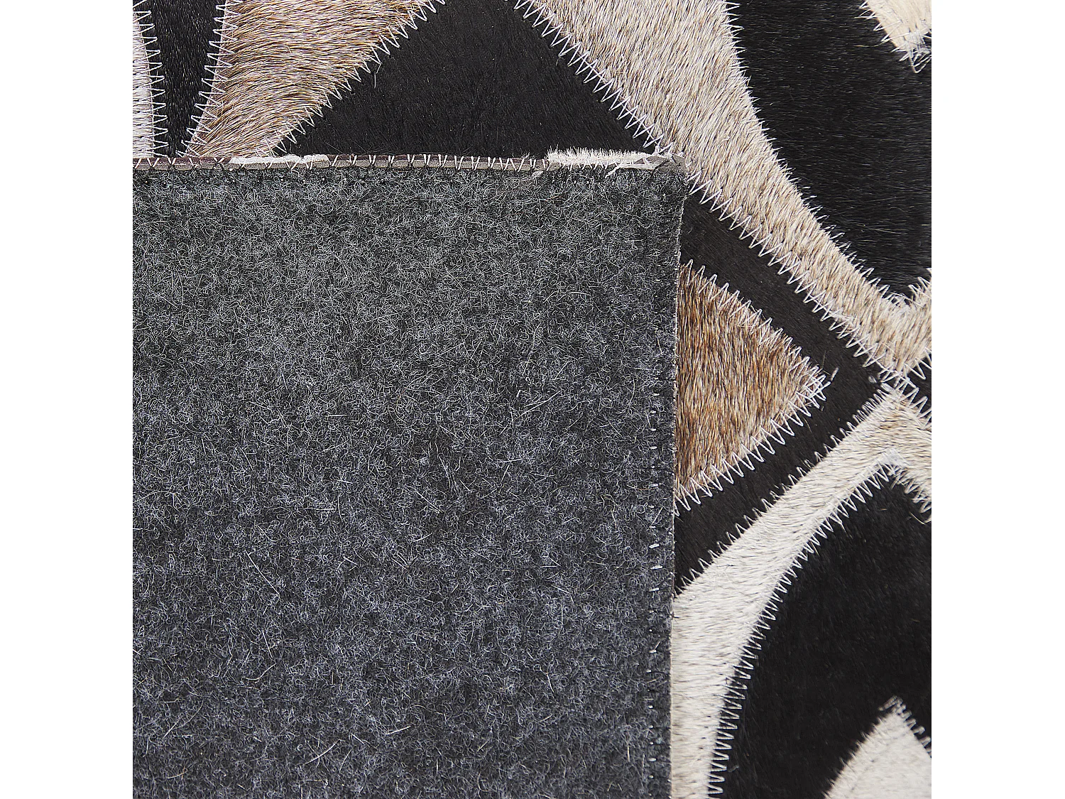 Tapis ISHAN 140 x 200 cm Cuir Multicolore