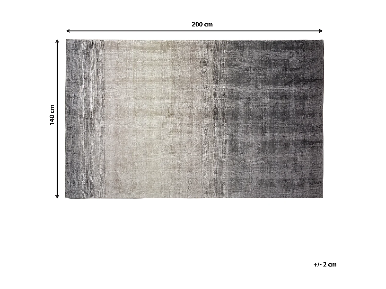 Alfombra de viscosa gris 140 x 200 cm ERCIS
