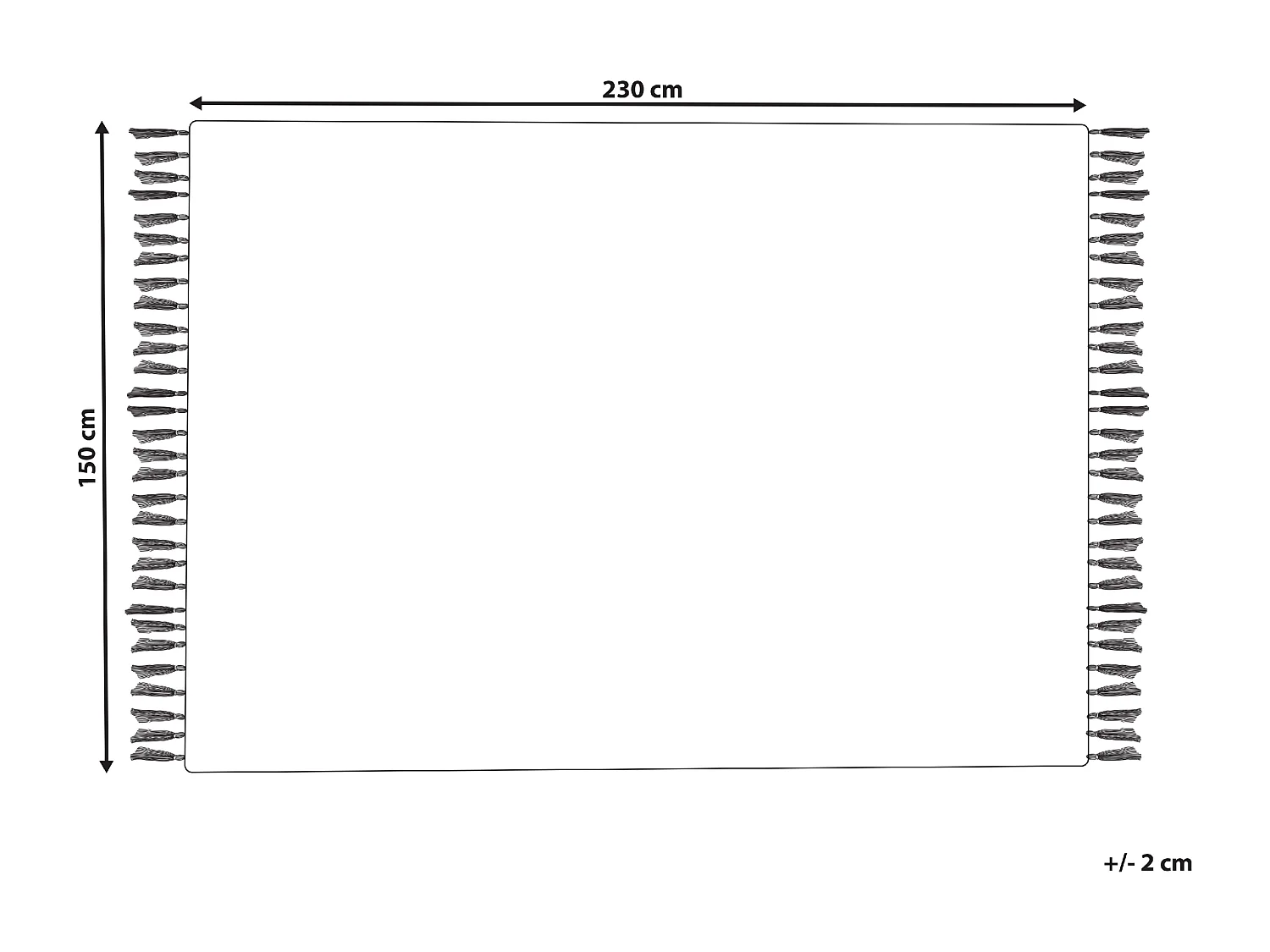 Teppich mehrfarbig 150 x 230 cm abstraktes Muster Fransen Kurzflor KONAKLI