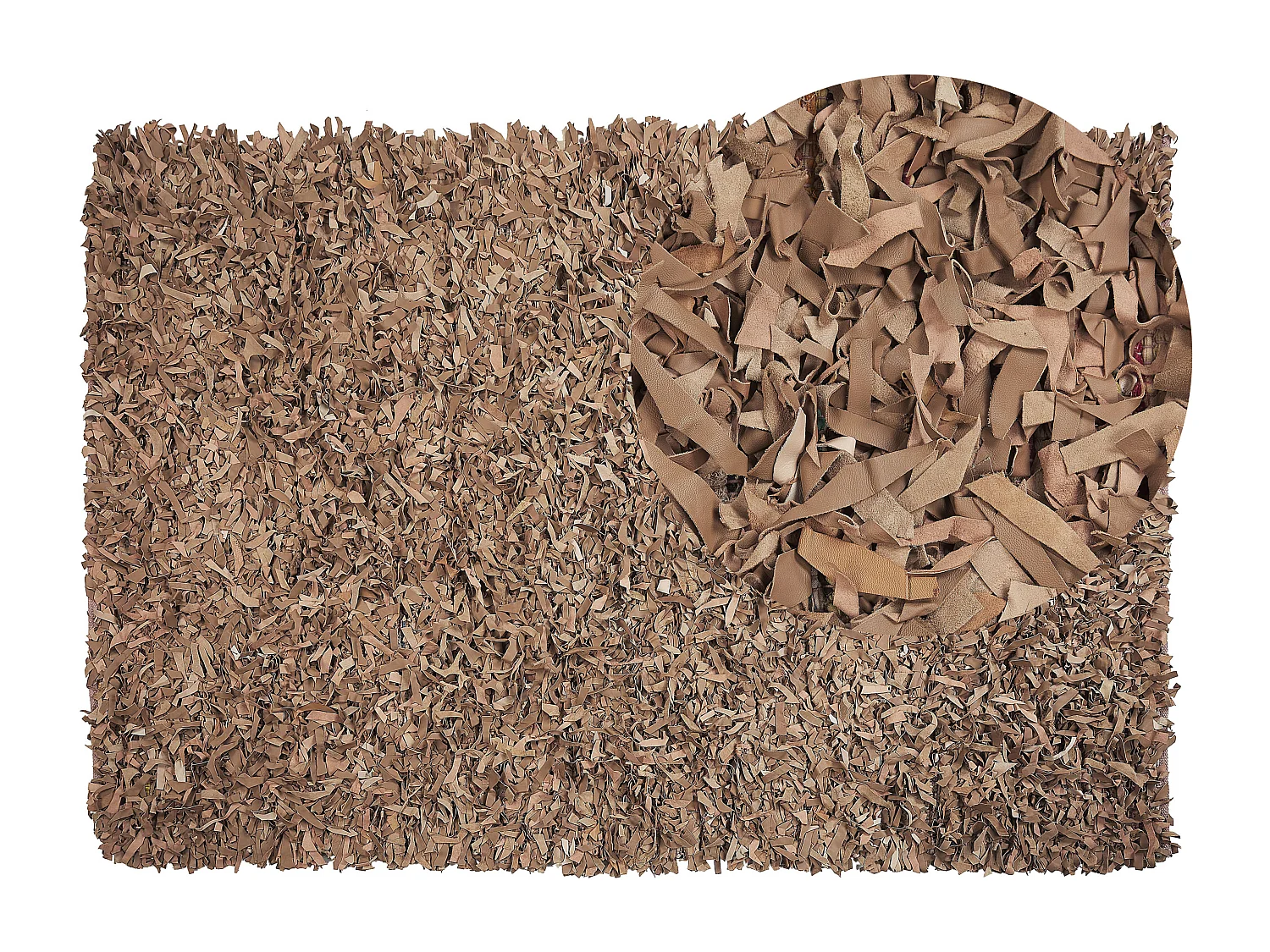 Tapis en cuir beige 160 x 230 cm MUT