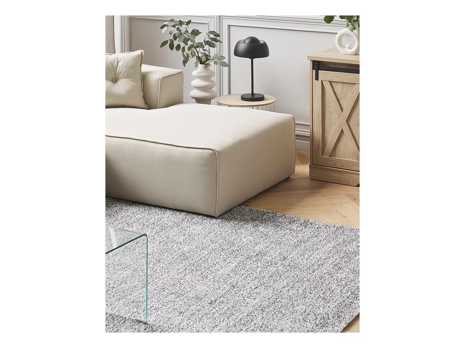 Alfombra gris 160 x 230 cm DEMRE