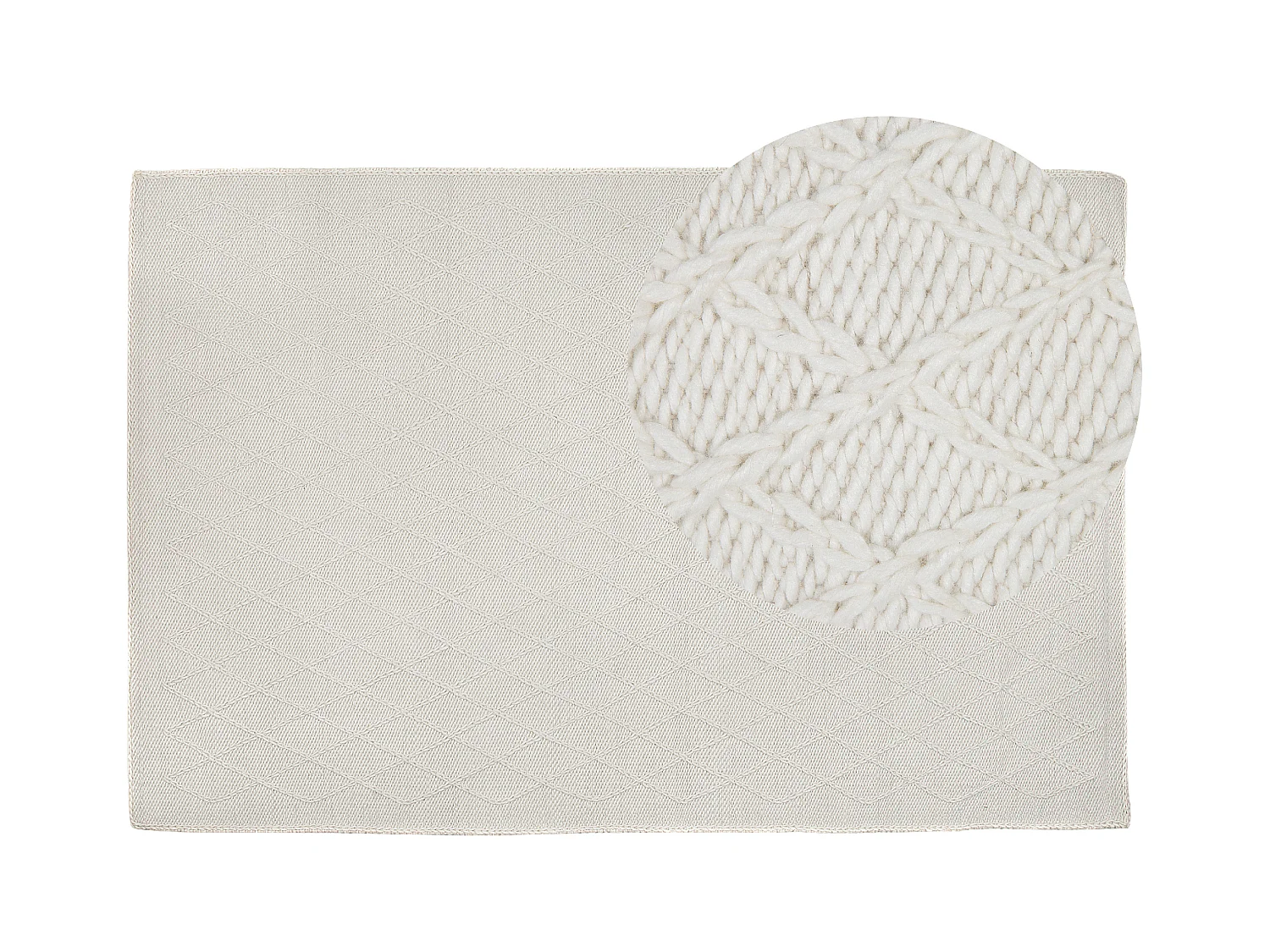 Tapis ERZIN Blanc cassé 160 x 230 cm